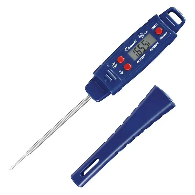 

Advanced Digital Waterproof Dishwasher Safe Meat Thermometer, Min/Max Recall, Navy Blue