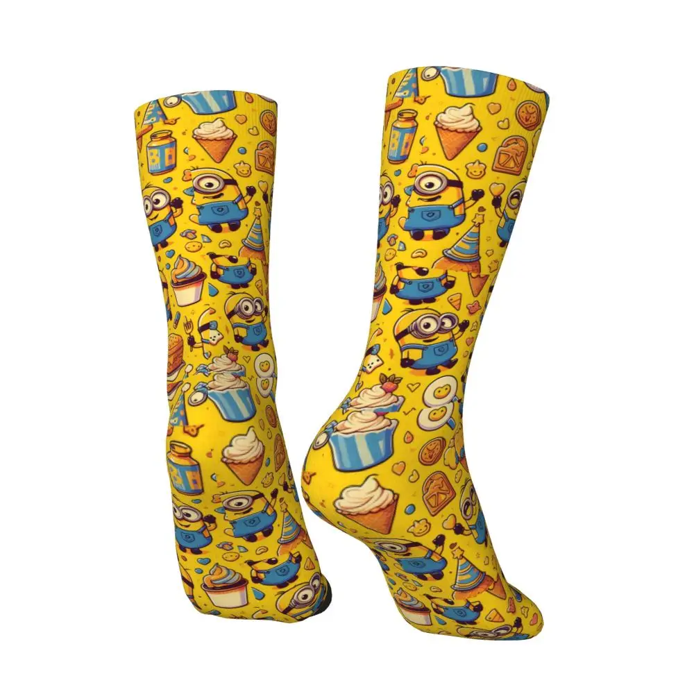 Custom Cool Print M- Minions Cartoon Socks for Women Men Stretchy Summer Autumn Winter M- Minions Bananas Crew Socks 164 S97a0e3cc560345f5877eb9fb60bbc895r