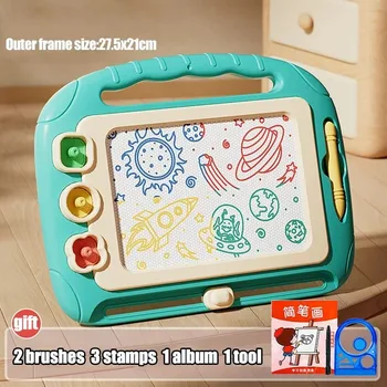 Tavolo da disegno per cartoni animati per bambini Puzzle per bambini Lavagna magnetica Giocattolo Graffiti Tavolo da disegno magnetico Giocattolo Montessori per bambini