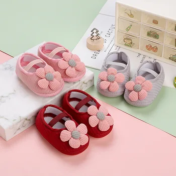 Cute Flower Baby Girl Shoes Soft Shoes Anti-slip First Walker for Newborn Spring Summer Infant Crib Shoes 0-12 Months