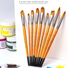 32Pcs Paint Brush Set for Acrylic Painting Premium Nylon Bristles with Round Filbert,Flat,Fan,Angle,Fine Detail Brush for Artist 5