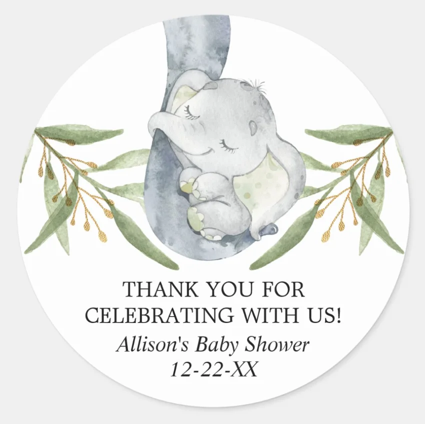 thumbnail image 1 of Animales de la jungla personalizados Texto personalizado Nombre personalizado Zoológico Cumpleaños Vida salvaje Zoológico Bebé Baño Fiesta Bautismo Etiqueta, 1 of 5