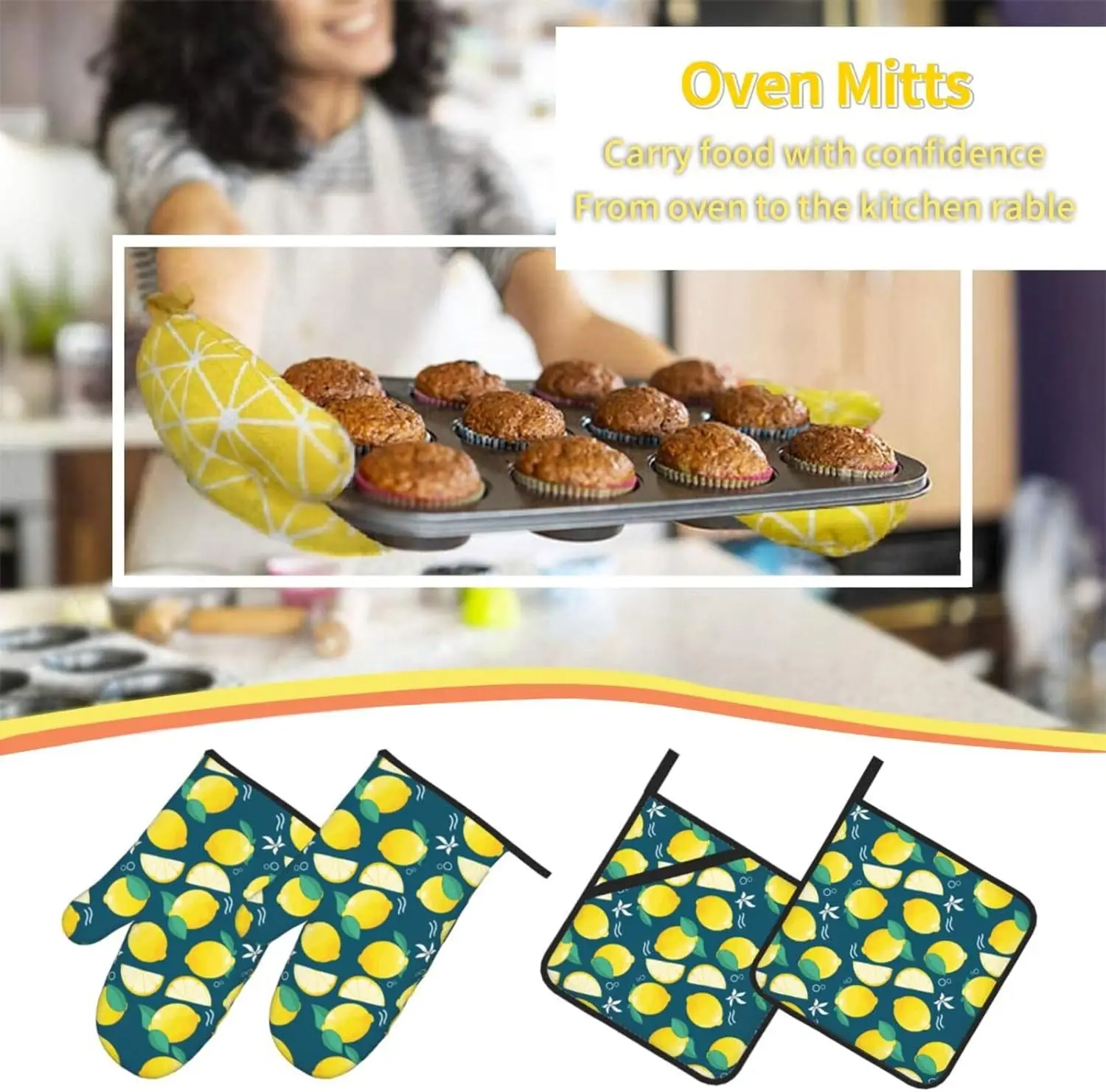 Short Oven Mitts Heat Resistant Potholder Baking Oven Gloves Non-Slip Baking  Mitten Washable for Kitchen Cooking - AliExpress