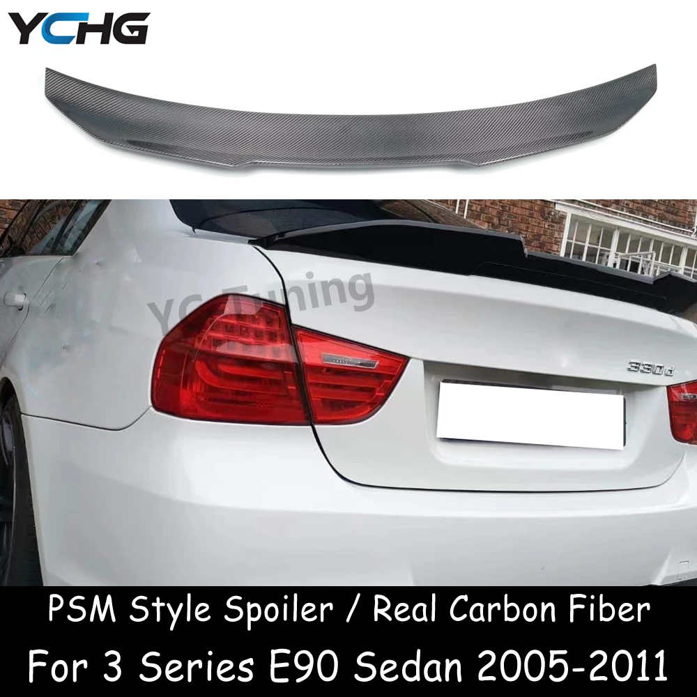 

E90 PSM Style FRP / Carbon Fiber Rear Trunk Spoiler Wing For BMW 3 Series Sedan E90 M3 318i 323i 325i 328i 330i 2005-2011