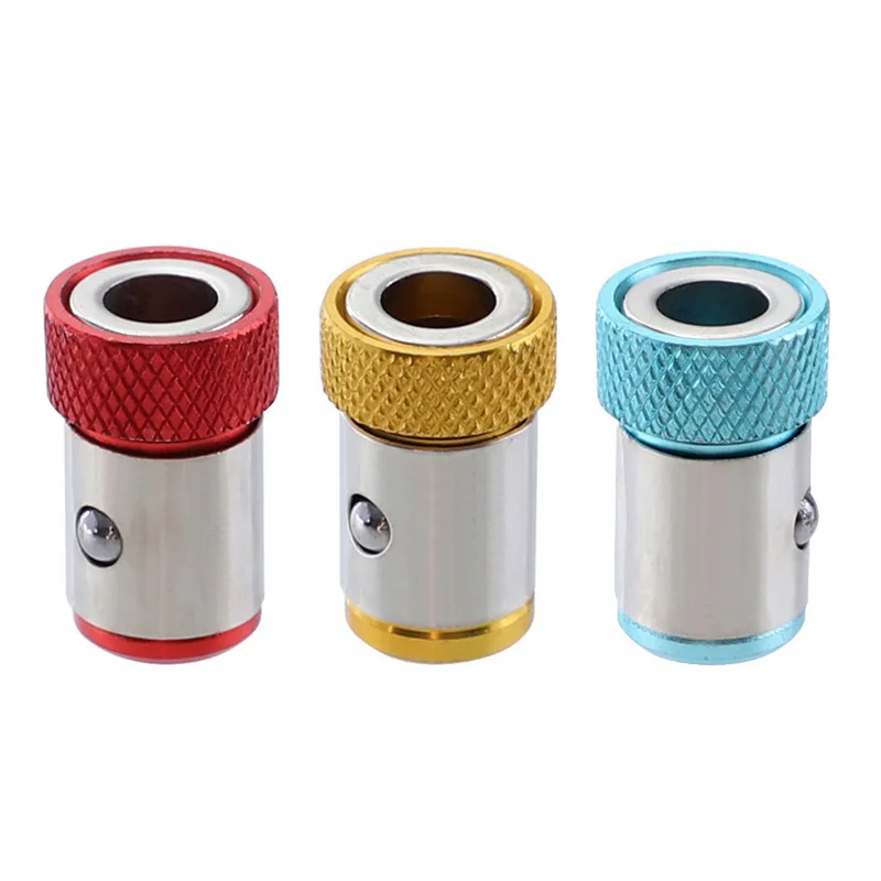 범용 마그네틱 링 드릴 헤드 스크루드라이버 비트, 강력한 자화 금속, 6.35mm 1/4 인치 육각 자석 드라이버 수공구, 3 개