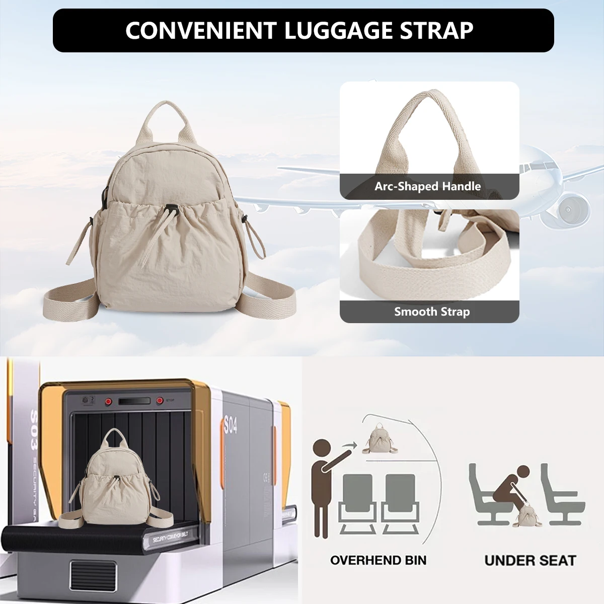 Lightweight Travel Backpack for Women, Casual Commuting Backpack, American-Style Large-Capacity School Bag for Men, Mommy Backpack for Walking with Kids, Hiking, Camping