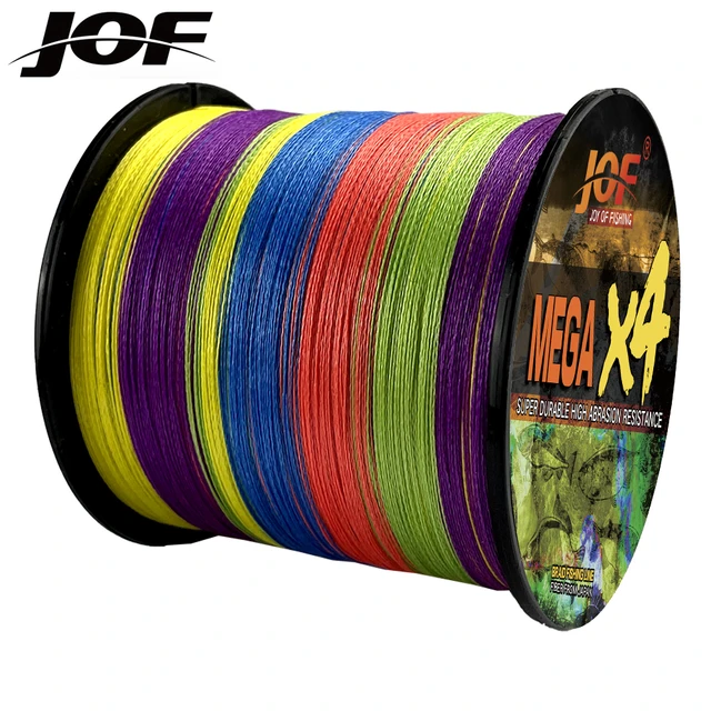 JOF Braided Fishing Line 4 Strands 1000M 500M 0.11-0.50mm 10 12 18