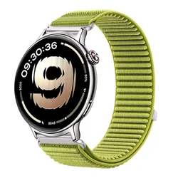 Breathable Nylon Watch Strap - Adjustable Size Options - 22mm width (Green)