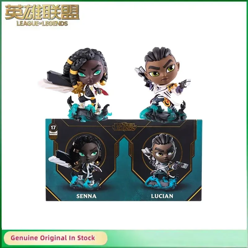 

Оригинальные Аниме фигурки LOL League of Legends Lucian/The Purifier & Senna Q Version, коллекционные украшения, модель, игрушки в подарок