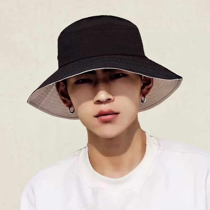 Men Women Enlarged Deepening Big Head XXL 64cm Bucket Hats Big Size Double-sided Fisherman Cap Summer Large Size Hip Hop Sun Hat
