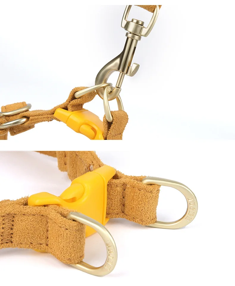 Trendy Suede Dog Harness Set 4