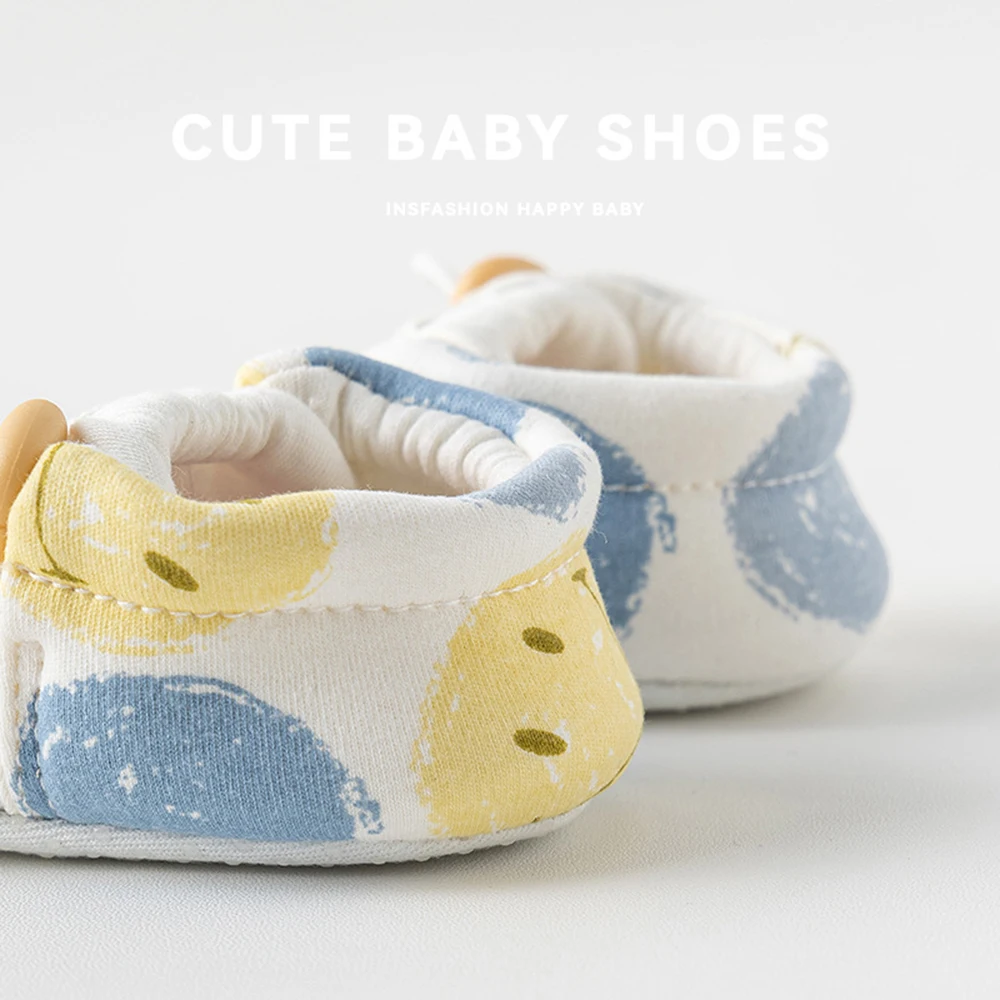 Non-slip Baby Shoes Boys Girls Cute Bear Animal Print Sandals Cotton Soft Sole Newborn Walker Toddler Shoe Breathable