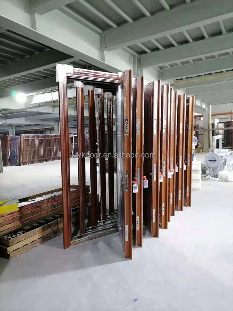 Entrance Gates Solid Wood Rolling Glass Door Automatic Gate Armored Entrance Compound Security Door 6