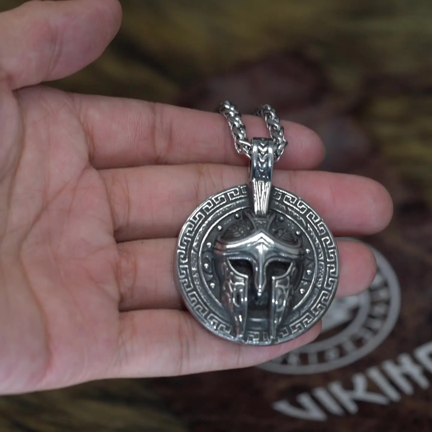 WithLoveSilver 925 Sterling Silver Ancient Greek Helmet Pendant – Handcrafted Jewelry With Velvet Pouch - View #8