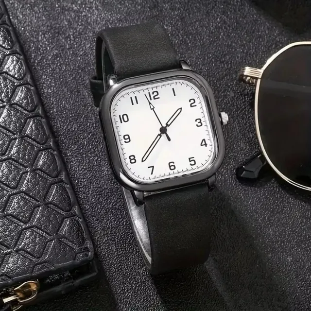 Fashion Square Men Waterproof Watches Simple Luminous Quartz Wristwatches - Image 6