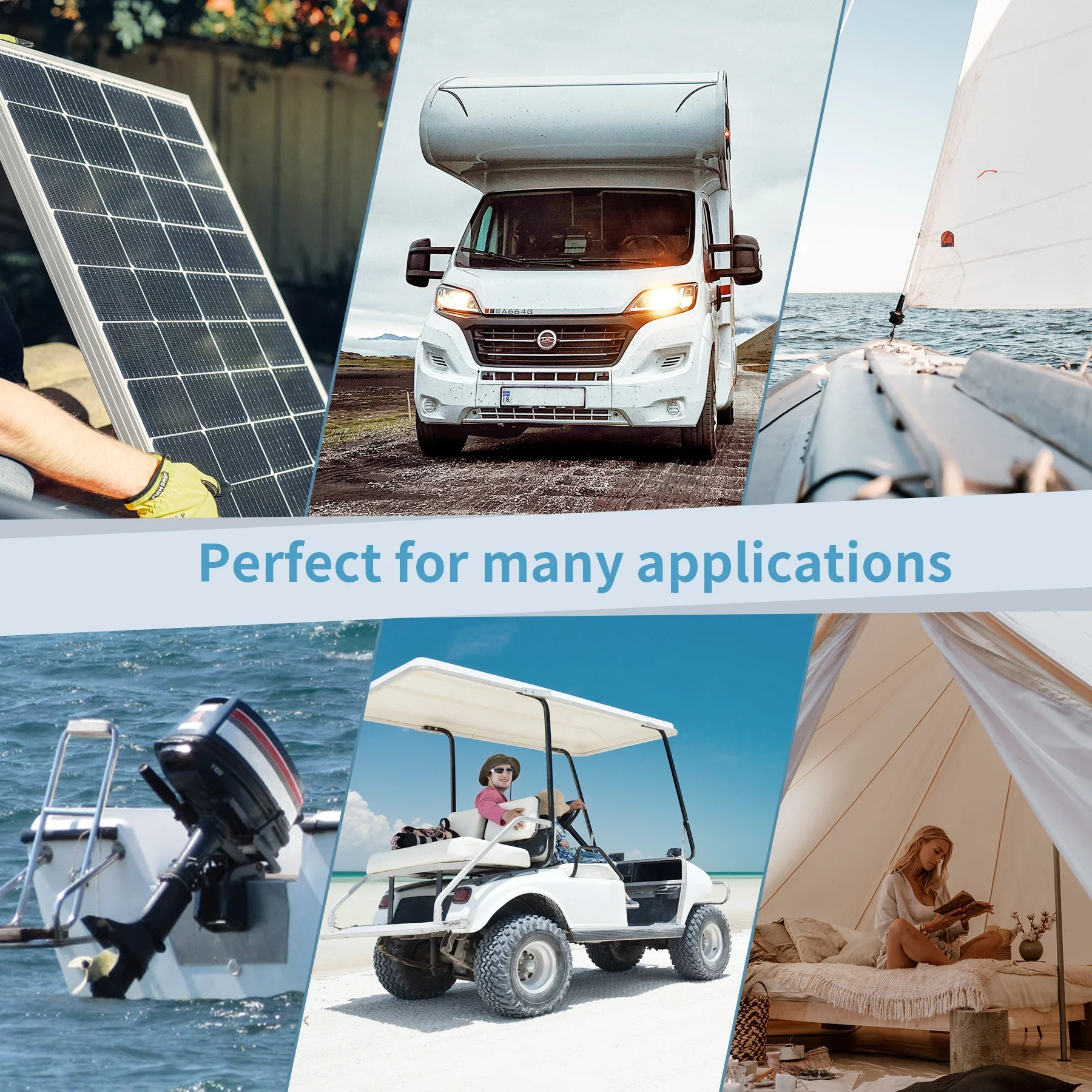 24V 100Ah LiFePO4 Battery with Built-in Bluetooth BMS for RV Campers Golf Cart Off-Road 6000 Cycles Long Life Power Battery