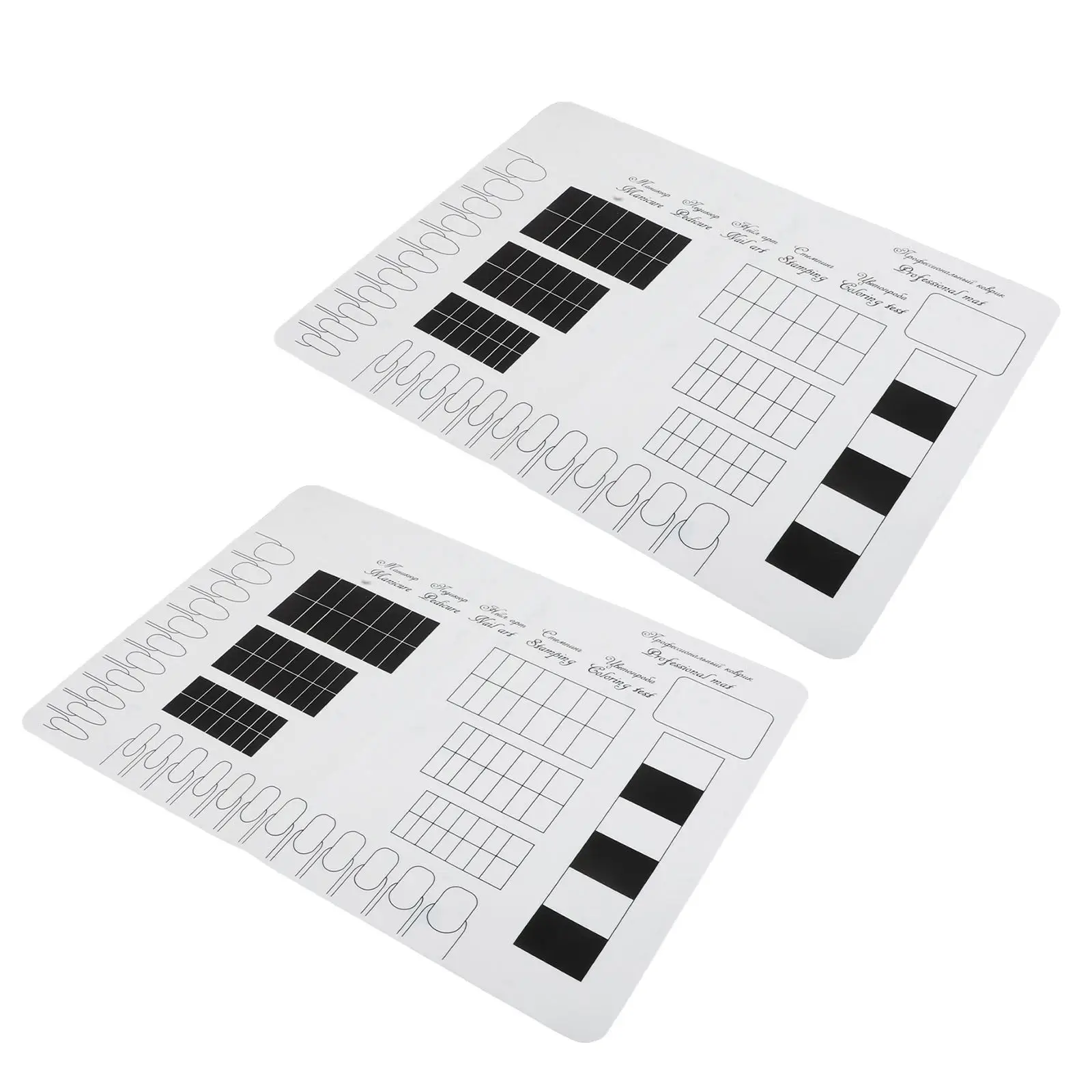 2Pcs 네일 아트 연습용 손 받침대 분리형 컬러 팔레트 방수 실리콘 데스크 매..