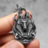 Death Anubis Necklaces Egyptian Myth Pendants 316L Stainless Steel Men Chain Punk Rock Rap for Male Jewelry Gift Dropshipping 2