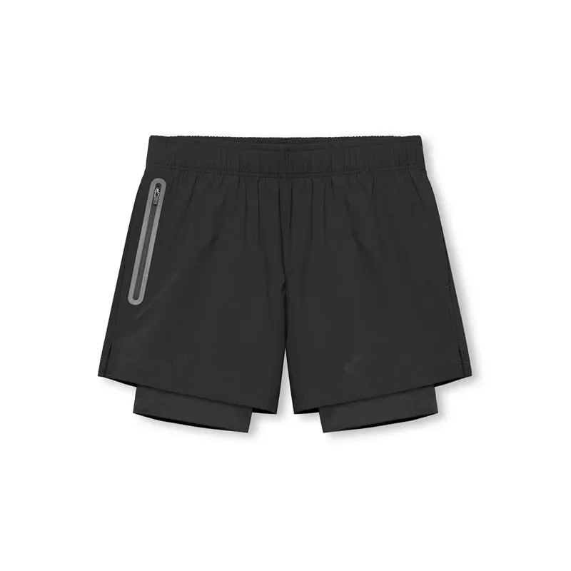 Men's Fitness Running Shorts Casual Slimming Sport Pants Double Layer Four-Sided Elasticity Summer Cross-Border