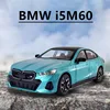 1:24 BMW i5 M60 Coupe Alloy Car Model Diecasts Metal Limousine Pure Electric Vehicles Car Model Simulation Sound Light Kids Gift 1