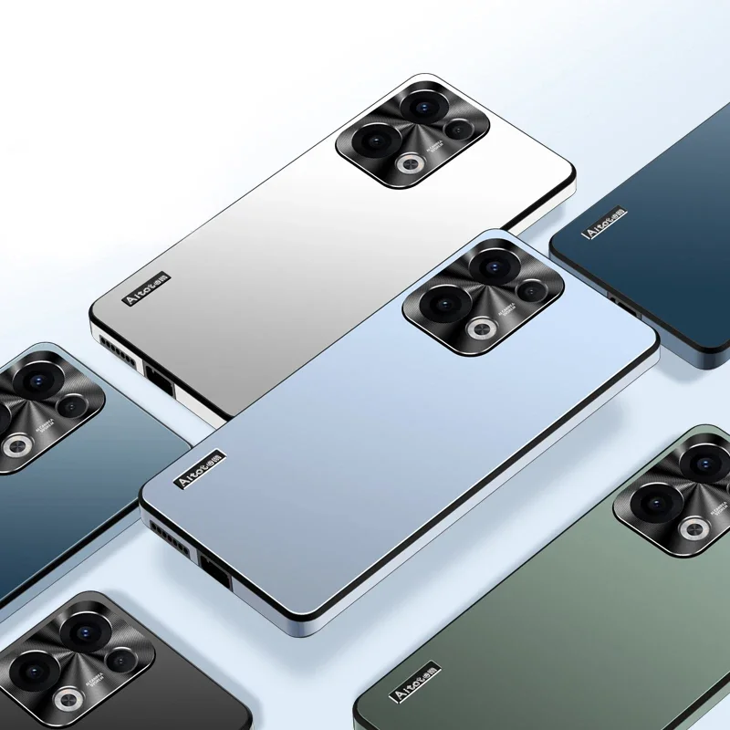 Sleek Metal Camera Full Protection Phone Case - Shockproof & Anti-Drop Soft Edge Bumper Cover