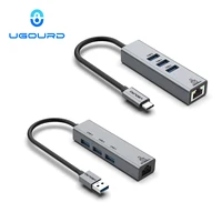 USB C HUB Docking Station Type C to RJ45 1000Mbps Ethernet Adapter USB3.0 HUB Gigabit Network Card 100W charging Dock Extension 1