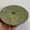 5" Collect Old Chinese Bronze Dynasty Dragon Phoenix Round Copper Mirror Decor Room Decor Home Accessories 5