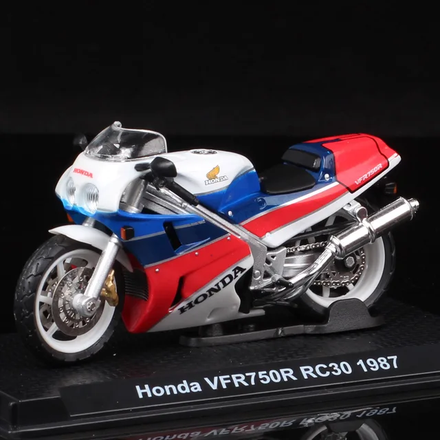 Tiny 1/24 Scale Honda CB750 CB1300 CB1100r Goldwing Valkyrie VFR750R RC30 Gorilla Spring Motorcycle Model 5