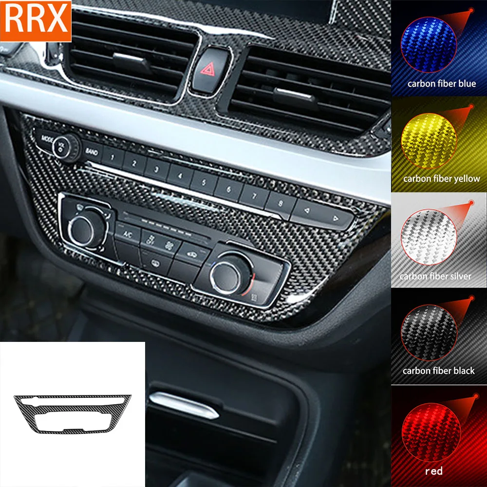 Per Bmw Serie 1 F52 2017 2018 2019 Center Ac Control Trim Panel Cover Tuning Soft Real Carbon Sheet Accessori Per Interni Auto