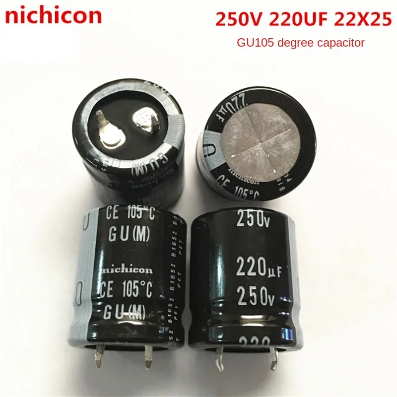 (1 шт.) 250V220UF 22X25 Japan Nijikang алюминиевый электролитический конденсатор 220UF 250V 22*25 GU 105