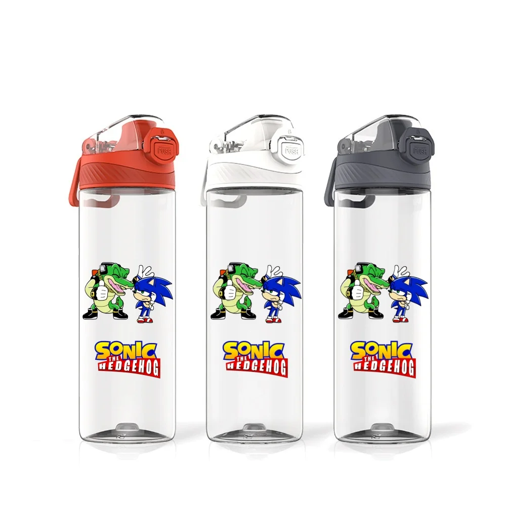 thumbnail image 1 of Taza de agua deportiva para niños con diseño de erizo sónico súper caliente, de material Tritan, para exteriores, de gran capacidad, 620 ml, regalo, 1 of 5