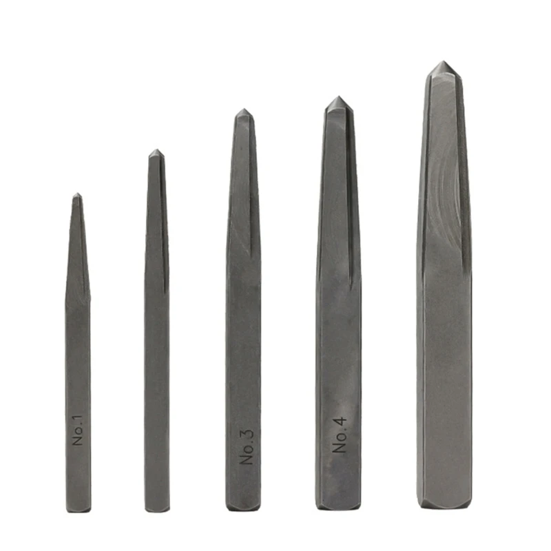 

(5pcs) Damaged Screw Extractor Set for M4 to 3/16" to 5/8" Studs Remove Broken Screws Square-Shaped Screw Extractors