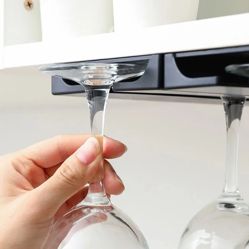 Bar Wine Glass Rack-Non-drilled Cup Holder In Kitchen and Dining Room,Upside-down Rack for Household Wine Glasses