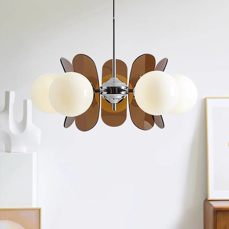 

AiPaiTe Nordic Iron Chandelier, Green/Brown/Yellow, Maximum Diameter 82cm, for Living Room, Dining Room Chandeliers.