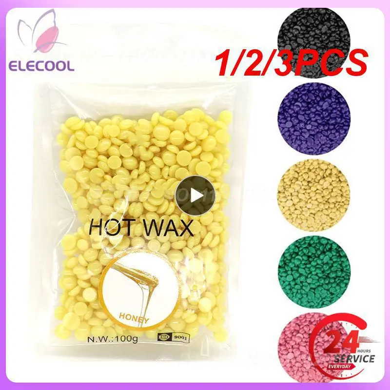

1/2/3PCS 100g/Pack Wax beans Depilatory Hot Film Wax Pellet Removing Bikini Face Hair Legs Arm Hair Removal Bean Unisex