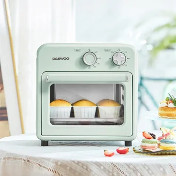 가정용 데스크탑 미니 에어 프라이어 오븐, 독립 온도 제어, 전기 오븐, 뜨거운 공기 순환, 10L