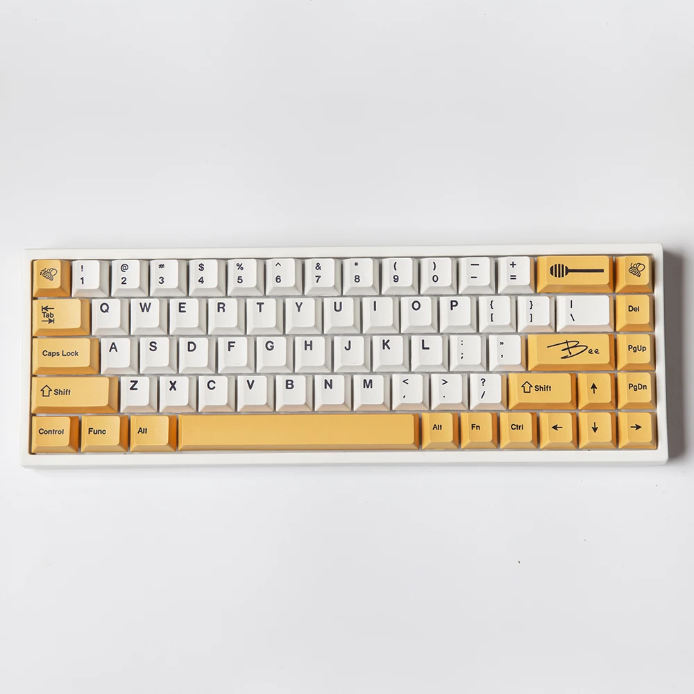 

KBDiy Вишневый профиль GMK пчела колпачки клавиш PBT краска-SUB для игр механическая клавиатура PBT колпачок MX Переключатель 133 клавиш/комплект Желтый на заказ