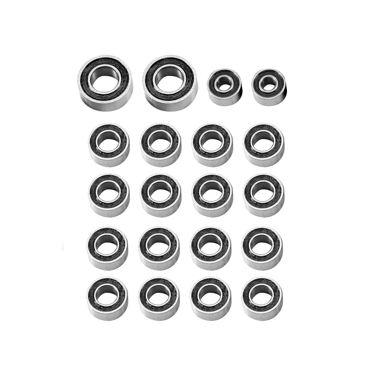 

20Pcs Sealed Bearing Kit for Axial SCX24 Gladiator JLU Bronco C10 1/24 RC Crawler Car Upgrade Parts Accessories