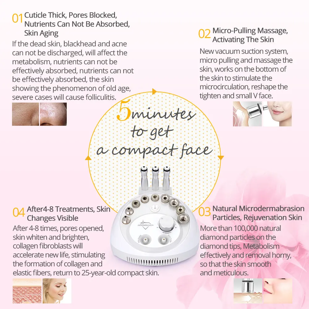 Professional Diamond Microdermabrasion Machine For Facial Peeling Skin Care Blackhead Removel Water Spray Exfoliation Machine 07 4