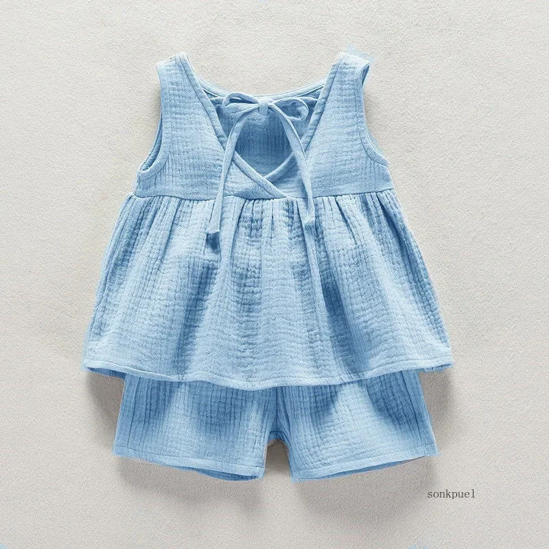 Baby Girl Cotton Clothing Set Tops + Short Pants Kids Summer Toddler