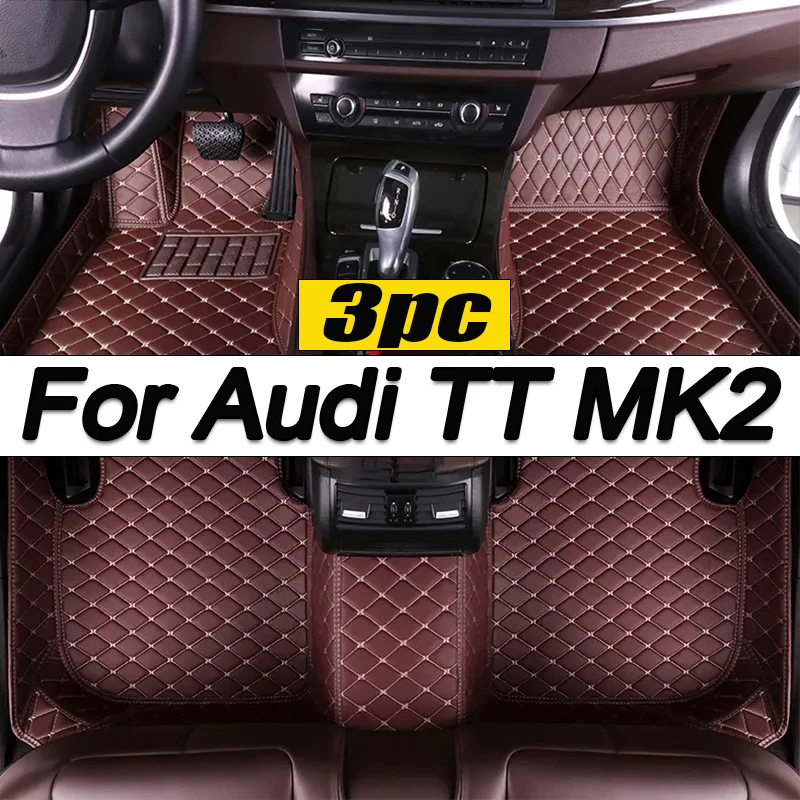 

Car Floor Mats For Audi TT 8J MK2 2007~2014 Luxury Leather Mat Auto Rugs Durable Pad Protective Carpets Set Car Accessories 2008