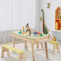 3 In 1 Kids Picnic Table, Indoor Outdoor Sand And Water Activity Table ForToddler Boys Girls 2