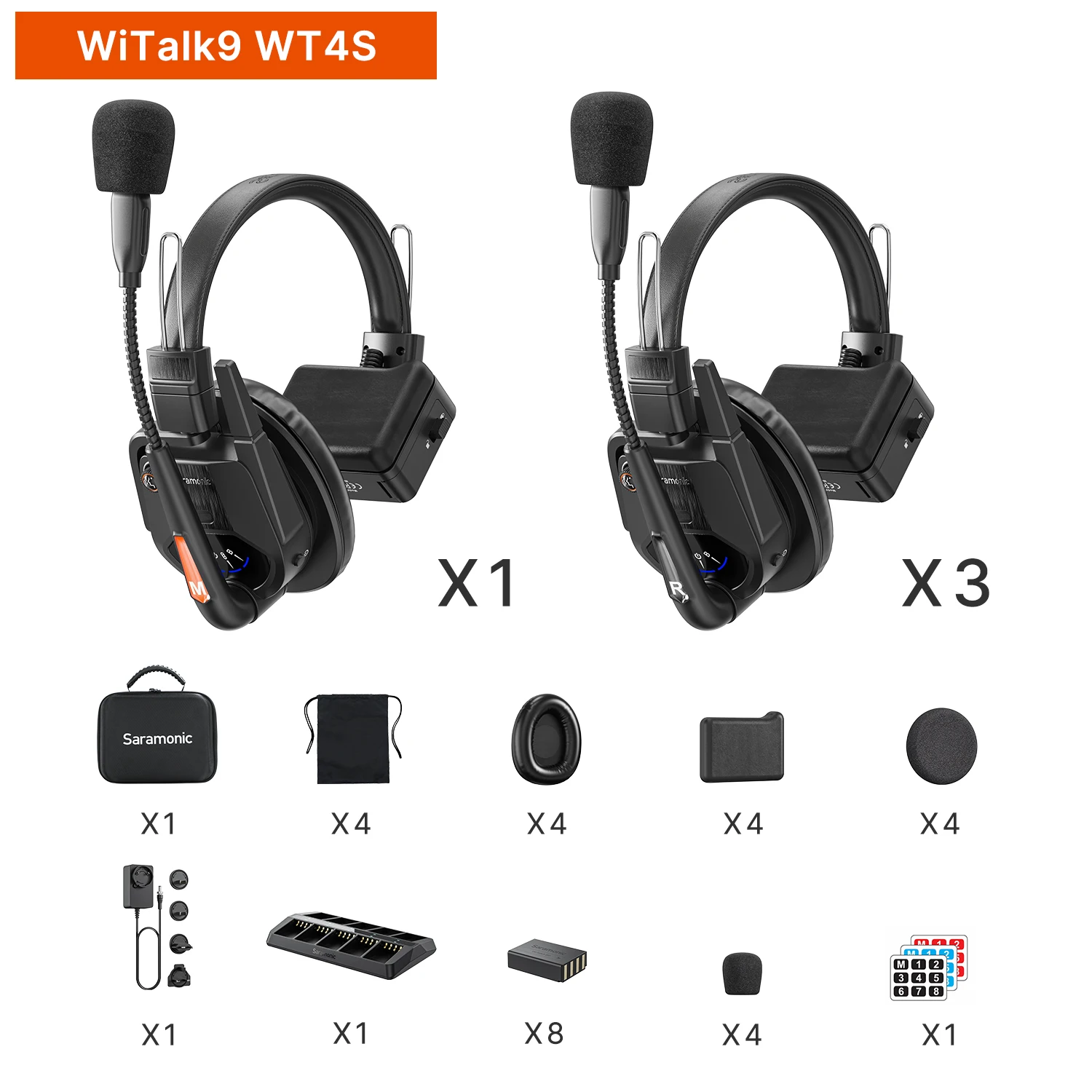 אוזניות אלחוטיות wt4s wt4s מערכת תקשורת אינטרקום מלא דופלקס להופעות חיות