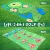 Kids Golf Chipping Game Set Golf Training Aid Battle Royale Golf Fun Practice Mat with Sticky Balls Outdoor Indoor Golf Toys 2