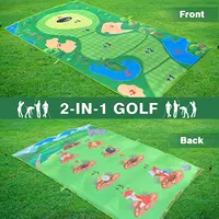 Kids Golf Chipping Game Set Golf Training Aid Battle Royale Golf Fun Practice Mat with Sticky Balls Outdoor Indoor Golf Toys 2