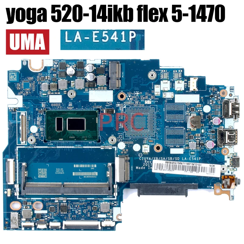 For LENOVO yoga 520-14ikb flex 5-1470 Laptop Motherboard LA-E541P