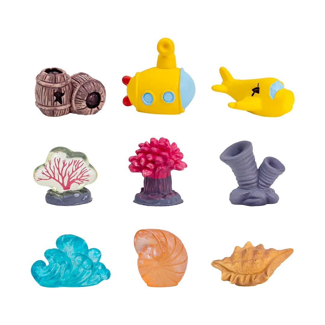 Cute Mini Artificial Marine Animals Fish Coral DIY Micro Landscape Ornaments Fish Tank Aquarium Accessories Decorations