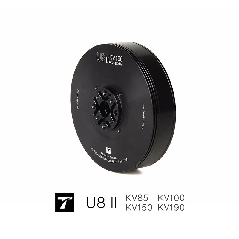 Moteur brushless haute performance KV150 pour drone FPV, avec câbles de connexion et connecteurs dorés.