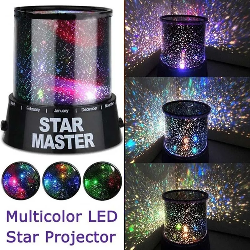 ZK40 Creative 3D LED Starry Night Sky Projector Lamp Stars light/Battery Powered LED Room Decorative Table Night Lamp