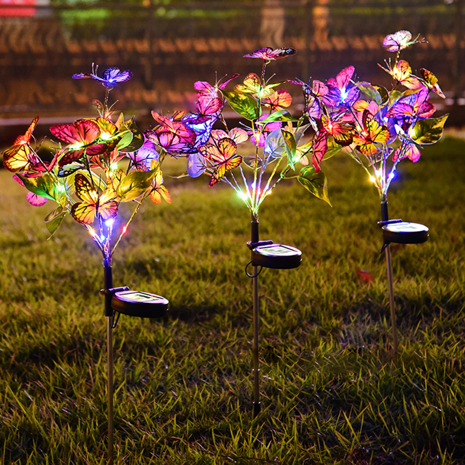 Description Picture 5 of item1/2pcs Simulation Butterfly Lamp IP65 Waterproof Solar Decorative Landscape Lights Exquisite Reusable Wedding Holiday Decoration